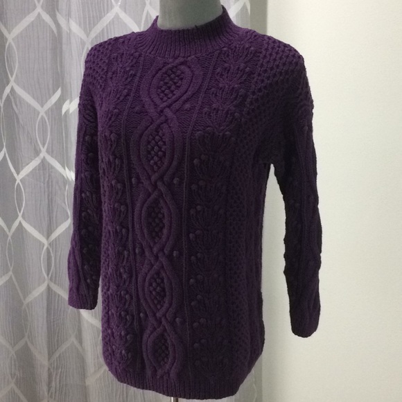 Vintage Express Hand-knit Cable Sweater - Picture 2 of 6